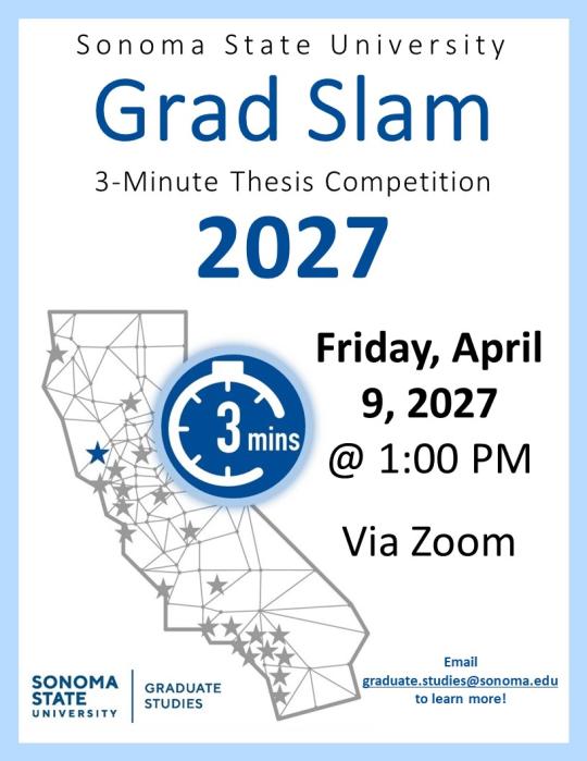 Flyer about Grad Slam with date and time