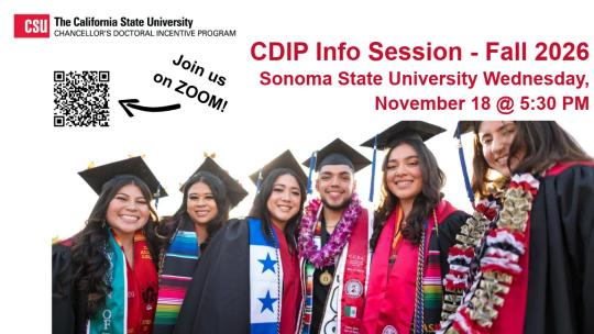 Decorative flyer for CDIP Info Session