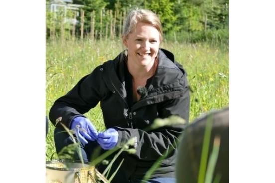 Photo of Kristy Deiner in the field