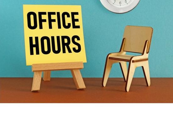 Decorative image of office hours