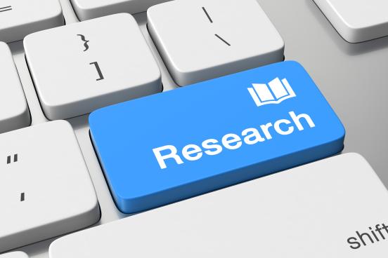 Decorative image of "research" button on computer keyboard