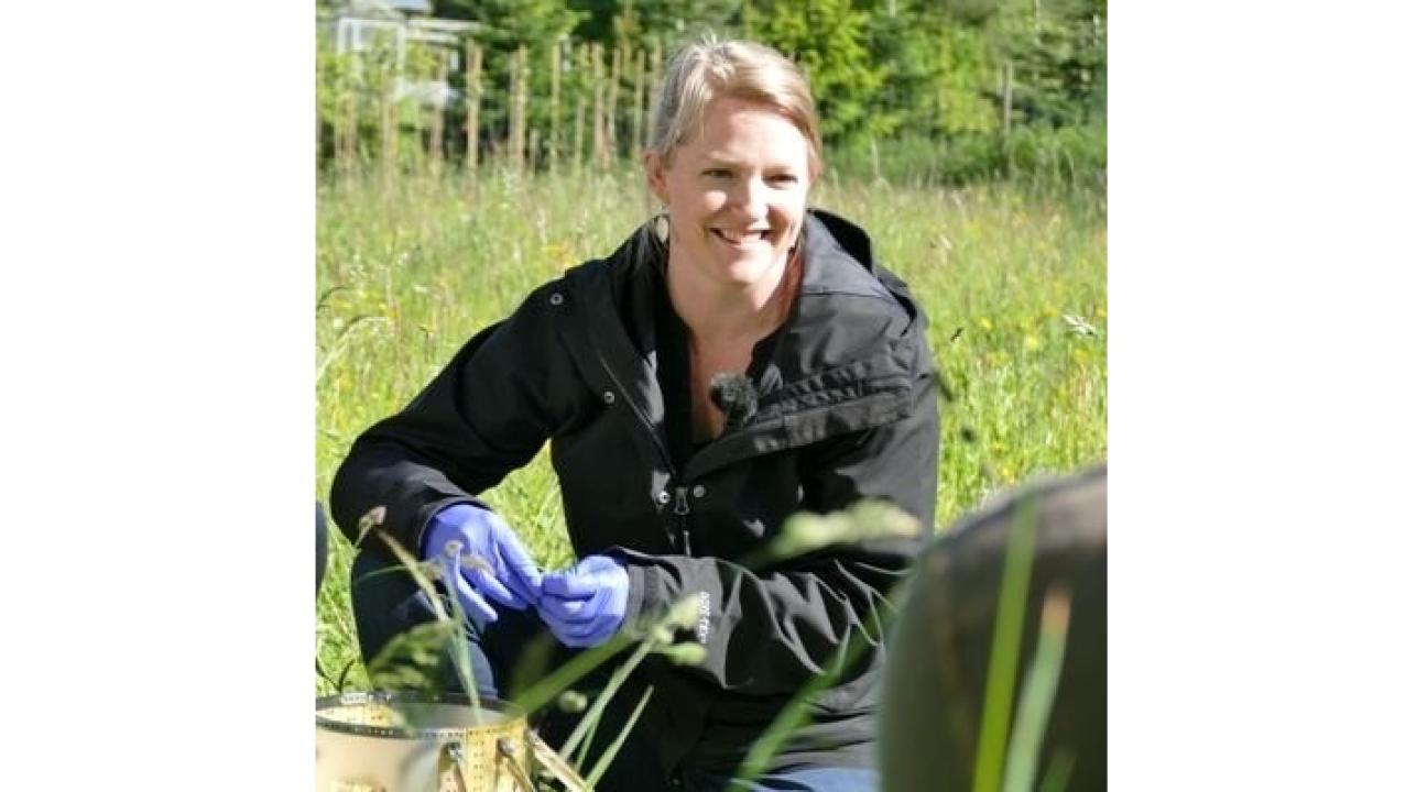 Photo of Kristy Deiner in the field