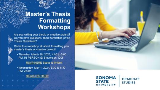 Masters Thesis Formatting workshop flyer