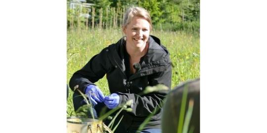 Photo of Kristy Deiner in the field