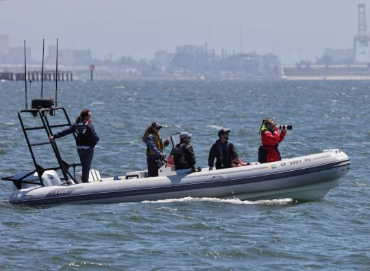 Research boat used by Josephine Slaathaug and team