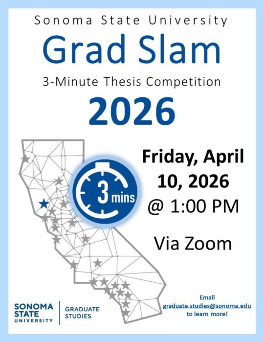 Flyer for Grad Slam 2026 including date and time