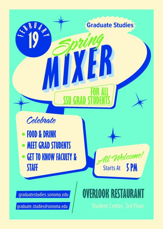 Flyer for Spring Mixer 2026 with date and time